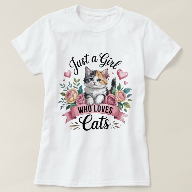 Camiseta Amante de Gatitos con Estilo (Diseño del anverso)
