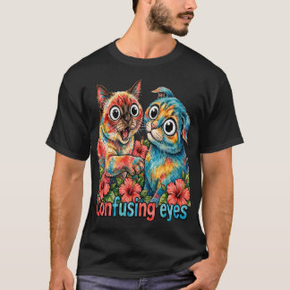 Camiseta Amante de gato lindo gato divertido Siamés y Chart