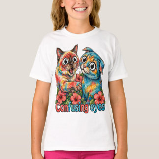 Camiseta Amante de gato lindo gato divertido Siamés y Chart