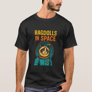 Camiseta Amante de gato Ragdoll divertido astronauta espaci