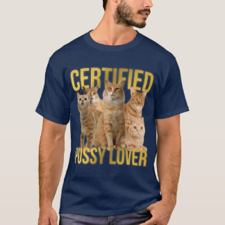 Camiseta Amante de Gatos Certificado Juego de Palabras Paro