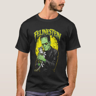 Camiseta Amante de gatos de Frankenstein Felinestein Divert