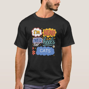 Camiseta Amante de gatos divertidos diseño de arte pop retr