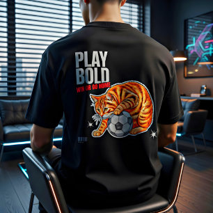 Camiseta Amante de Gatos Fútbol Divertido Aficionado Deport