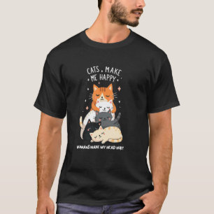 Camiseta Amante de Gatos Irónico - Arte de Dolor de Cabeza