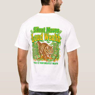 Camiseta Amante de Gatos Movimientos Silenciosos Riqueza Fu