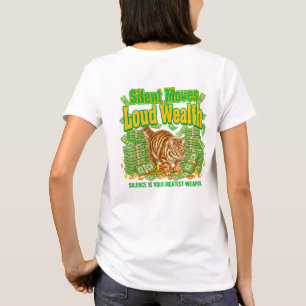 Camiseta Amante de Gatos Movimientos Silenciosos Riqueza Fu