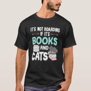 Camiseta Amante de Gatos que Lee Libros, No es Acumulación