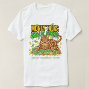Camiseta Amante de Gatos Sassy Dinero Jefe Aléjate Divertid
