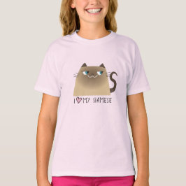 Camiseta Amante de gatos siameses