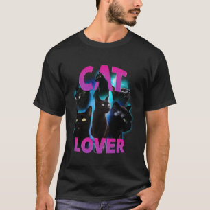 Camiseta Amante de gatos vintage Bootleg Rapero Hip Hop 90s