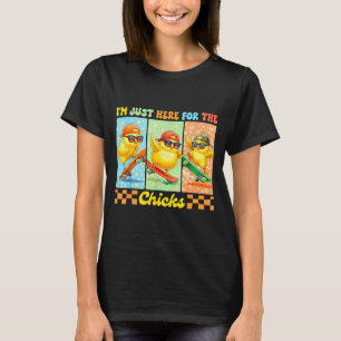Camiseta Amante de granja de pollos día de Pascua aquí esto