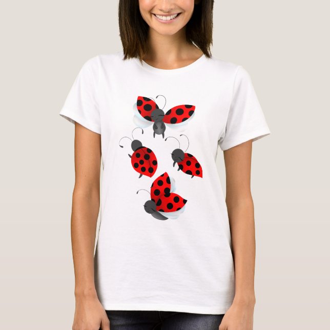 Camiseta Amante de insectos de ladybug lindo (Anverso)