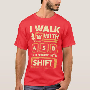 Camiseta Amante de juegos divertidos para PC Teclas de tecl