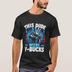Camiseta Amante de Juegos Retro - Necesita V-Bucks, Merch d