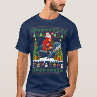 Camiseta Amante de la ballena azul zarpado de Santa Riding
