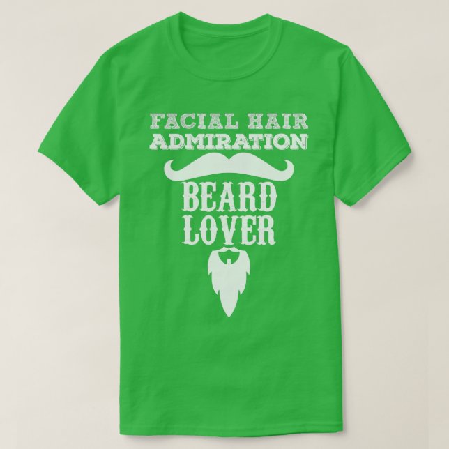 Camiseta Amante de la barba de la admiración del pelo facia (Diseño del anverso)
