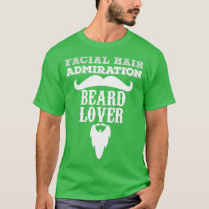 Camiseta Amante de la barba de la admiración del pelo facia