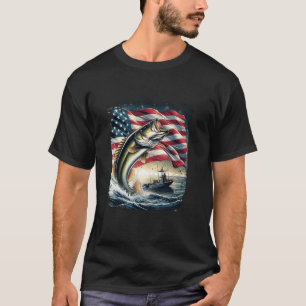 Camiseta Amante de la captura de lubina de pesca julio band