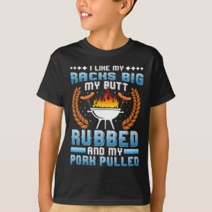 Camiseta Amante de la carne Me gustan mis bastidores grande