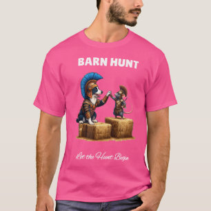 Camiseta Amante de la caza del granero Rata guerrera linda 