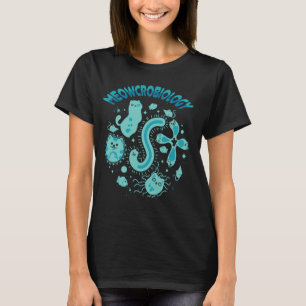 Camiseta Amante de la ciencia Meowcrobiología del gato