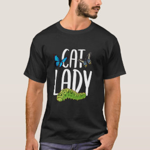 Camiseta Amante de la cola de golondrina negra Señora gato