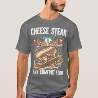 Camiseta Amante de la comida de filete de queso Sándwich am