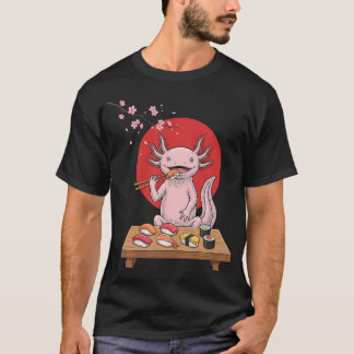 Camiseta Amante de la Comida Japonesa de Sushi de Axolotl A