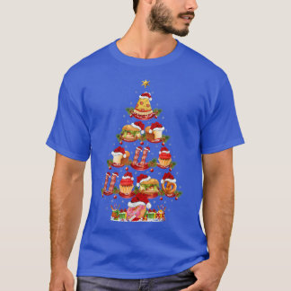 Camiseta Amante de la comida rápida Navidad alumbrando a Sa