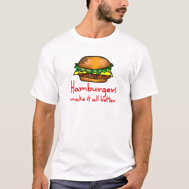 Camiseta Amante de la hamburguesa (Anverso)
