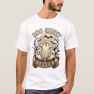 Camiseta Amante de la hoja de Boo fantasmas de Halloween mu