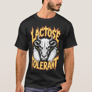 Camiseta Amante de la leche Humor de vaca Tolerante a la la