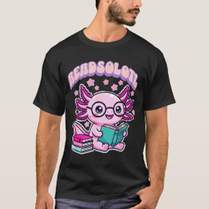Camiseta Amante de la lectura de libros divertidos axolotl 