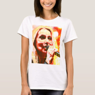 Camiseta Amante de la música de cantante abstracto 