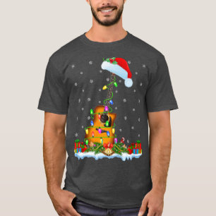 Camiseta Amante de la música de guitarra sombrero de Santa