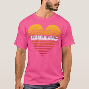 Camiseta Amante de la música de teclado Músico Pianista Pia