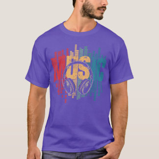 Camiseta Amante de la música electrónica DJ Auriculares Vin