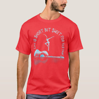 Camiseta Amante de la música femenina La vida es corta pero