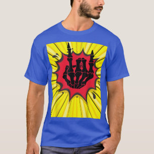 Camiseta Amante De La Música Gesture Hand Hand Skeleton Roc