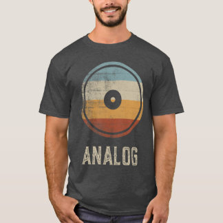 Camiseta Amante de la música retro de vinilo analógico Audi