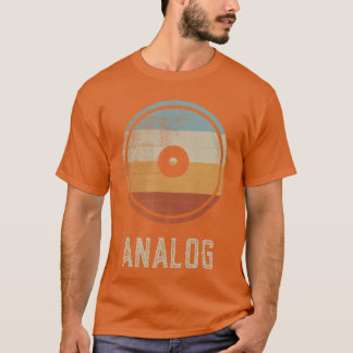 Camiseta Amante de la música retro de vinilo analógico Disc