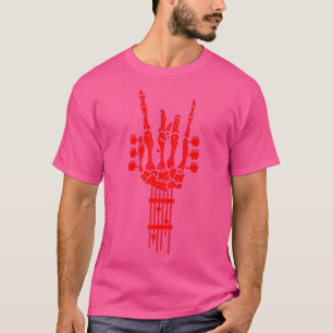Camiseta Amante de la música rock and Roll Skeleton Guitar