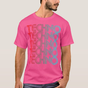 Camiseta Amante de la Música Techno Vaporwave Techno House