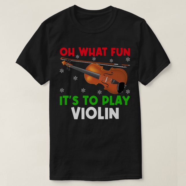 Camiseta Amante de la música violín Oh Qué divertido es toc (Diseño del anverso)