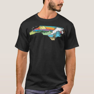 Camiseta Amante de la naturaleza retro de Carolina del Nort