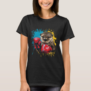 Camiseta Amante de la nutria del boxeo guantes de boxeo kic