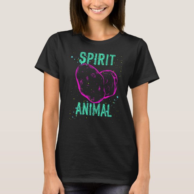 Camiseta Amante de la Papa de los animales espirituosos Com (Anverso)