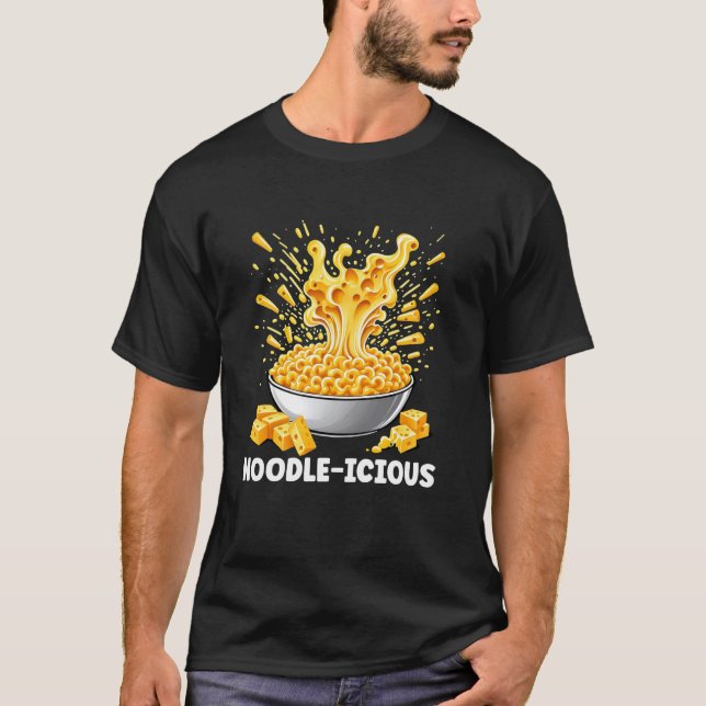 Camiseta Amante de la pasta Noodlelicious Macarrones con Qu (Anverso)