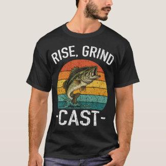 Camiseta Amante de la pesca Rise Grind Cast Susurrador de p